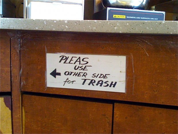 Pleas Use Other Side for Trash